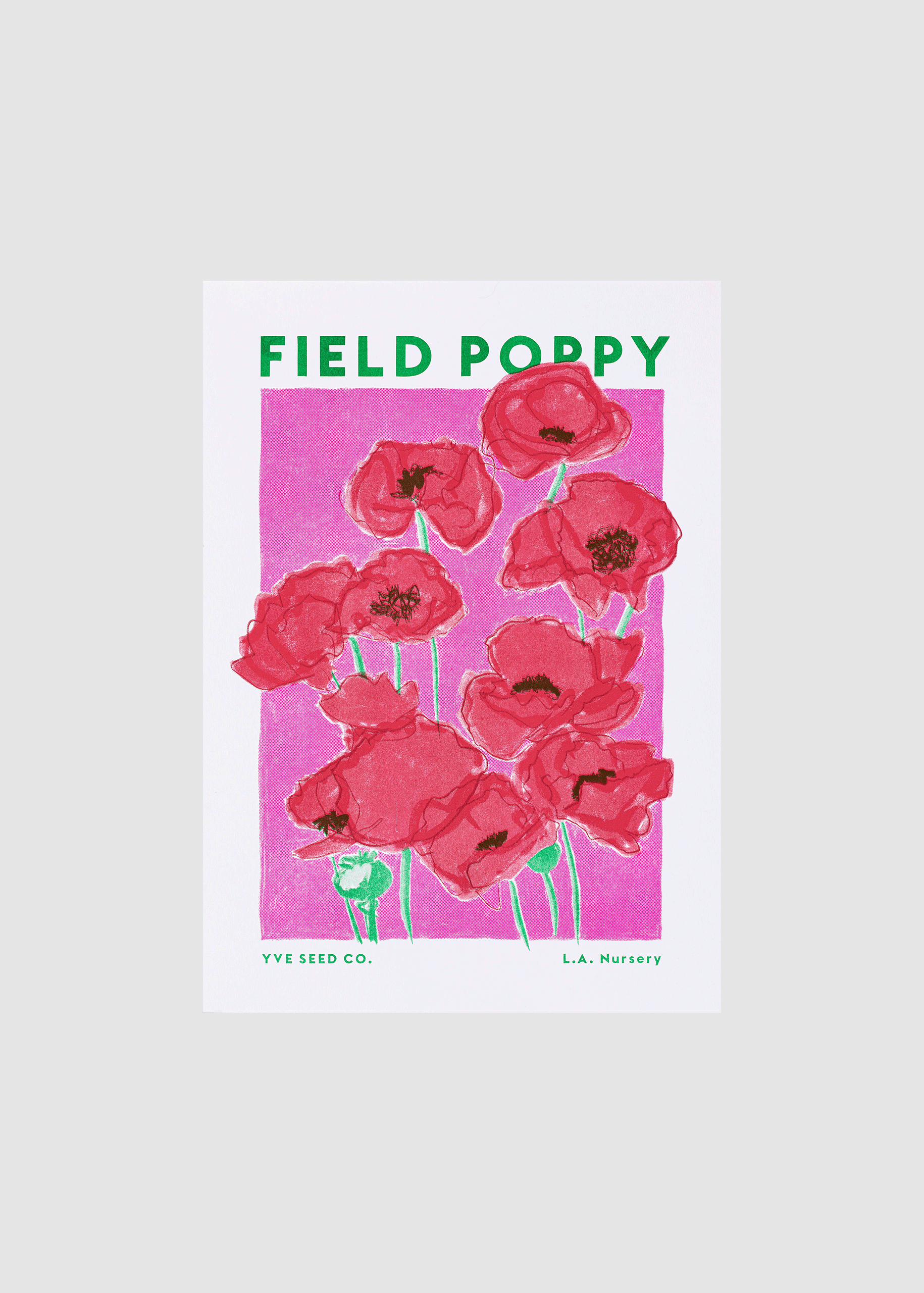 poppy risograph print