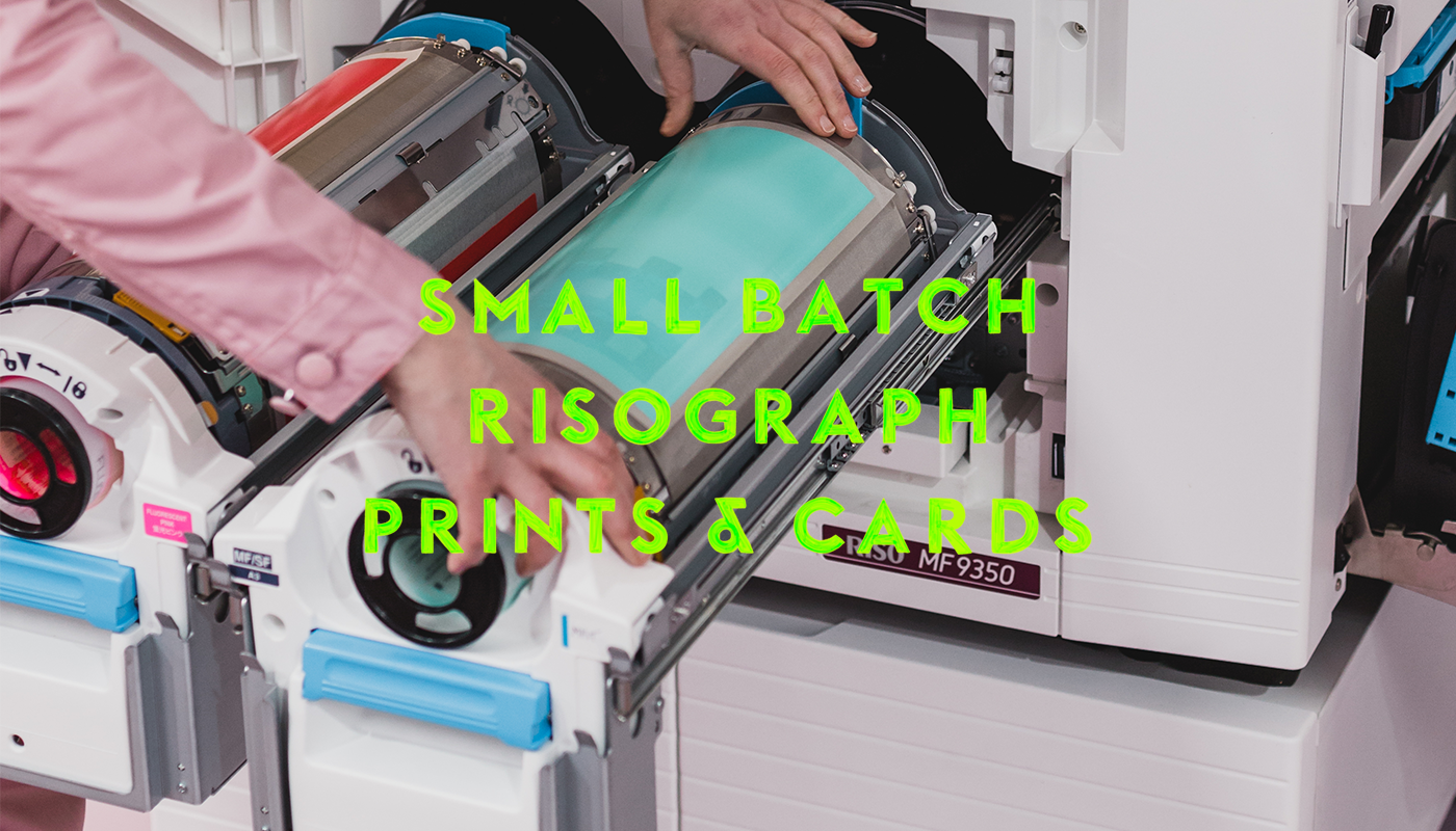 risograph prints and cards