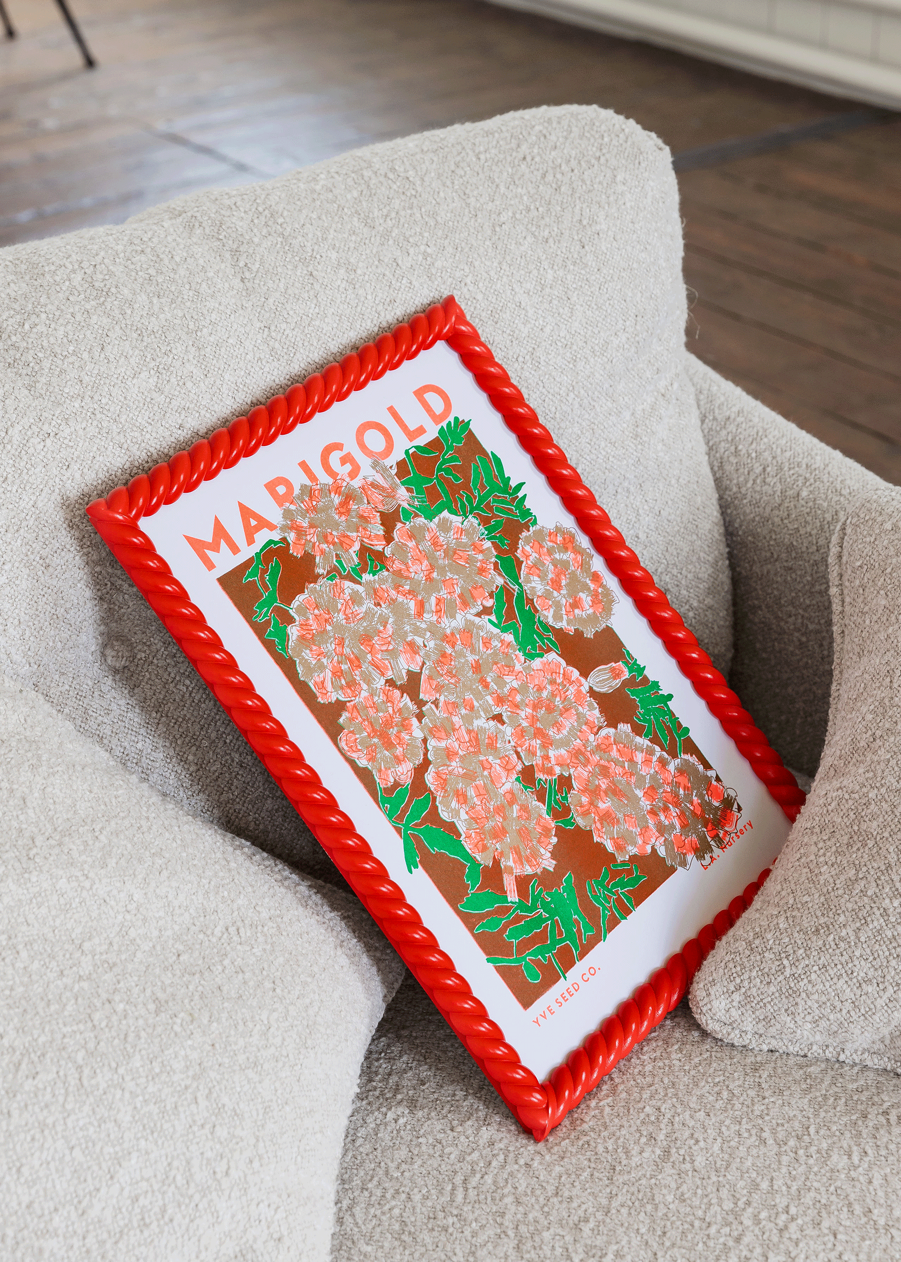 marigold illustrated print