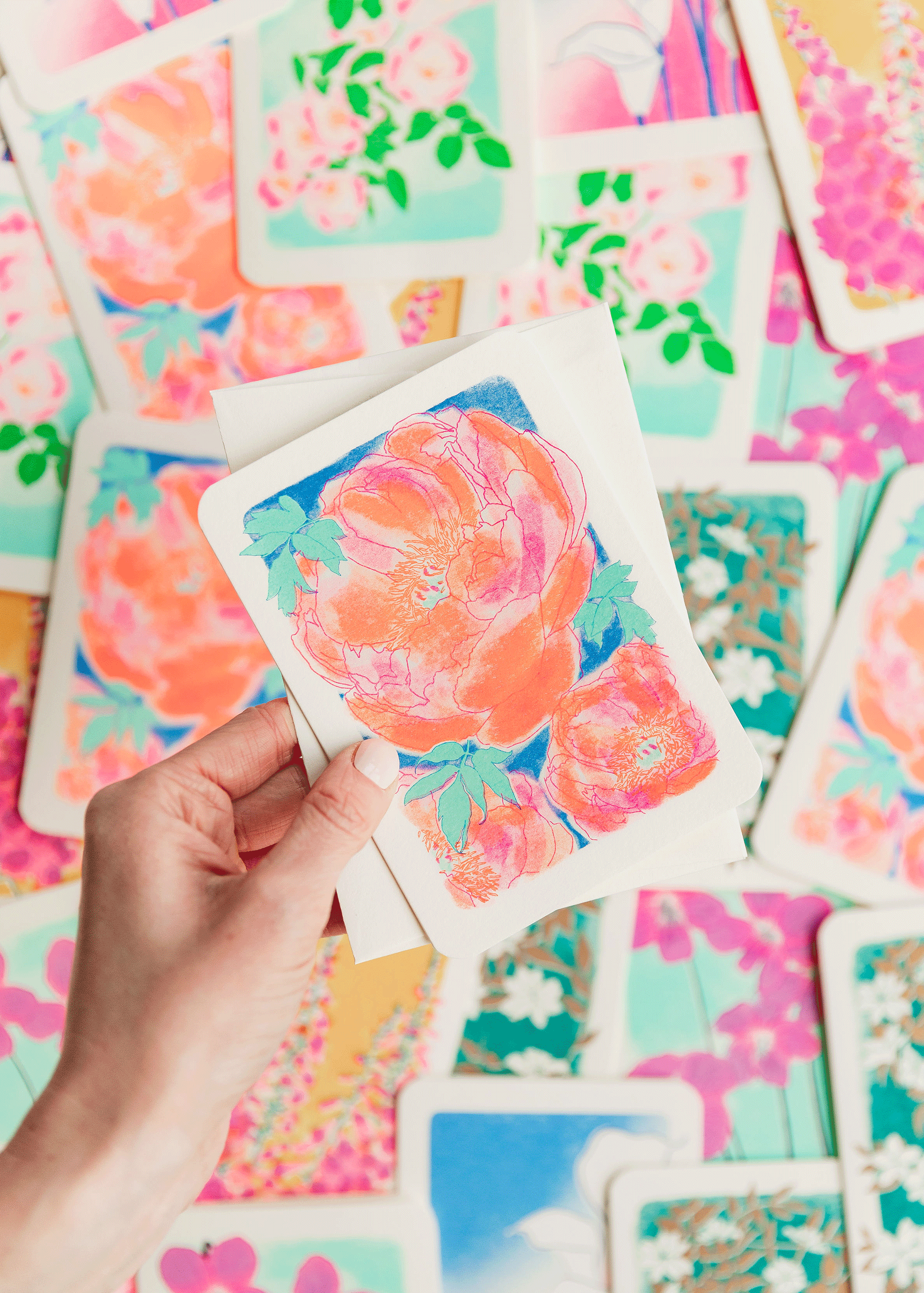 peony card