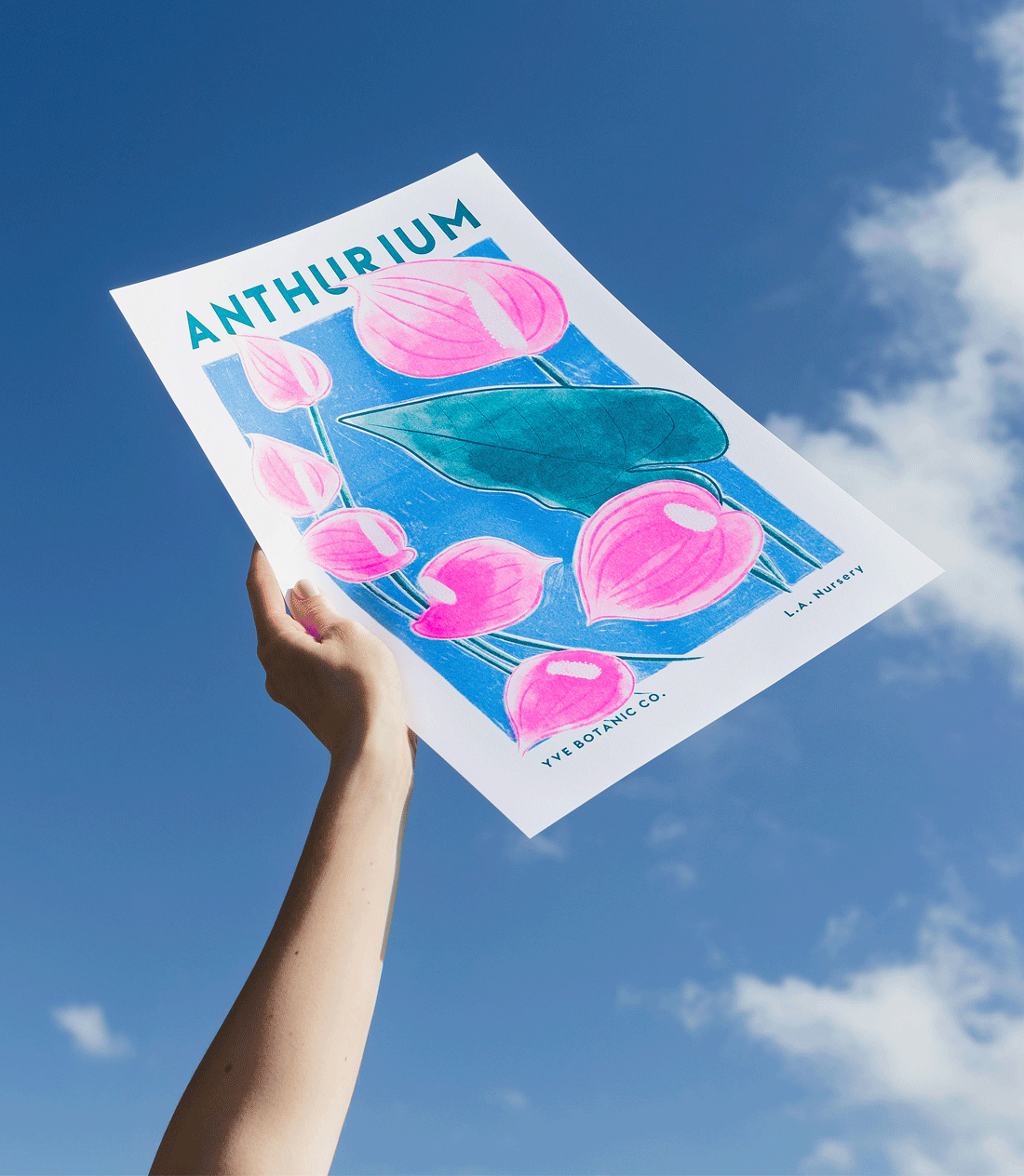 anthurium riso print